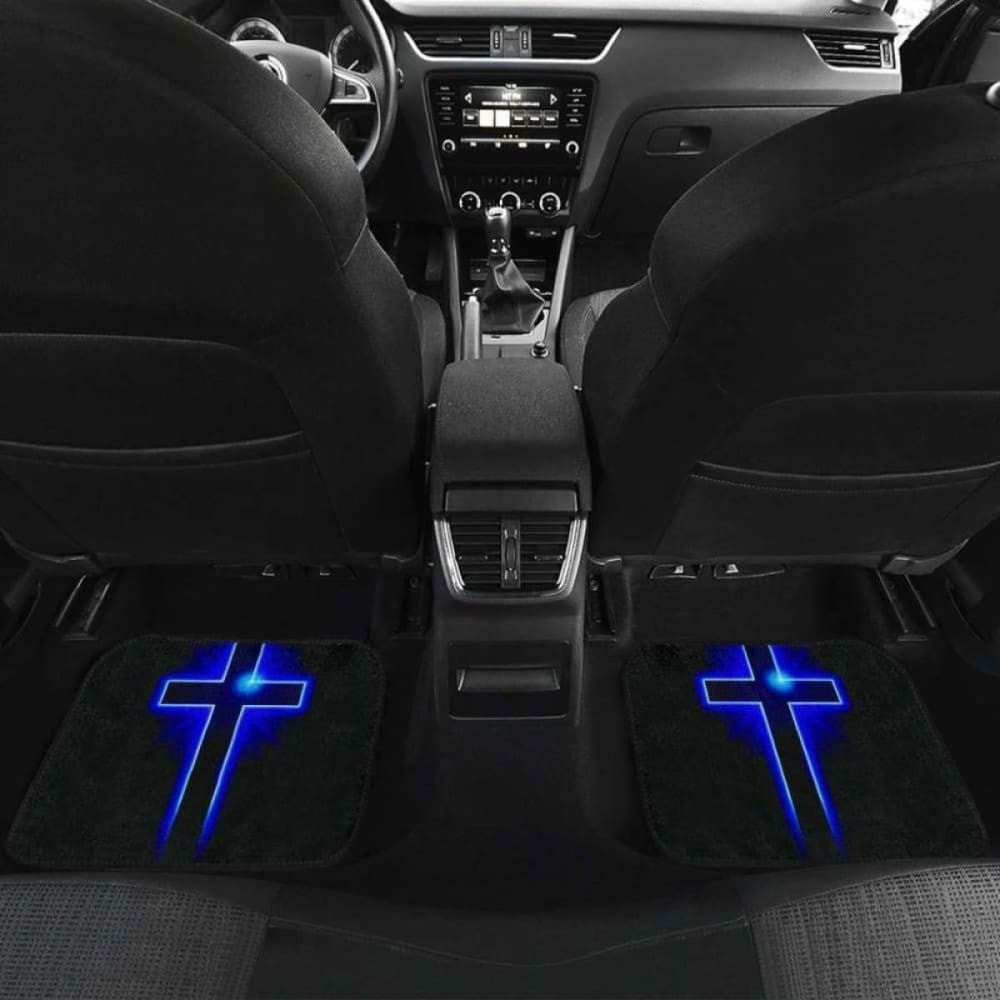 Jesus Blue Cross Car Mats
