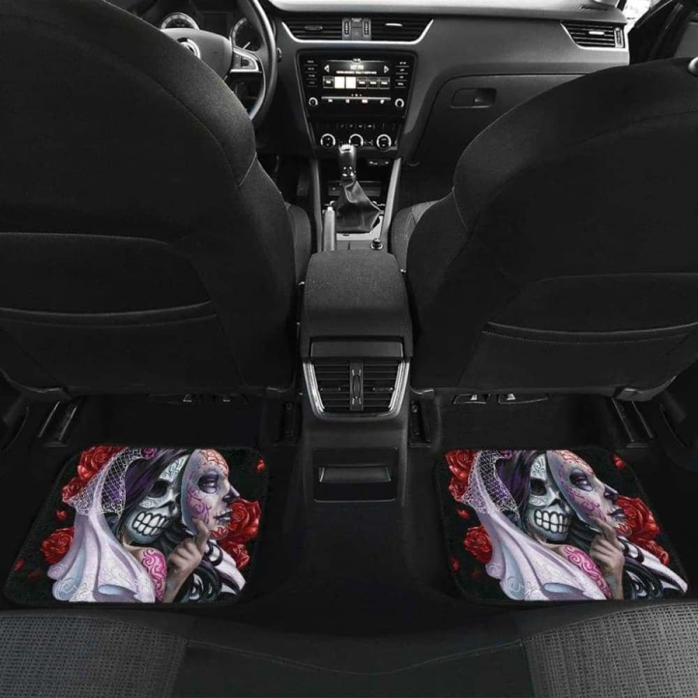 Set Of Pcs Sugar Skull Car Mats