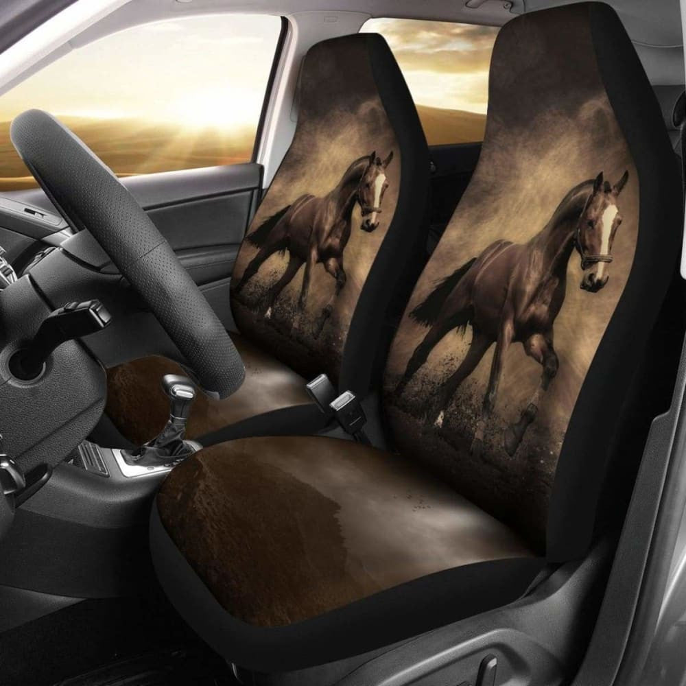 Brown Horse Car Seat Covers