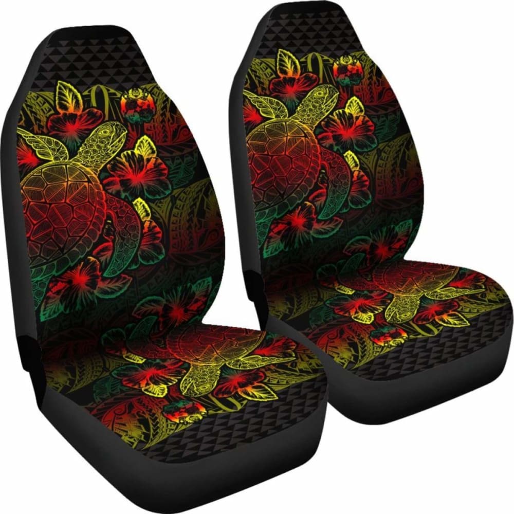 Tonga Car Seat Covers - Tonga Coat Of Arms Turtle Hibiscus Reggae - New