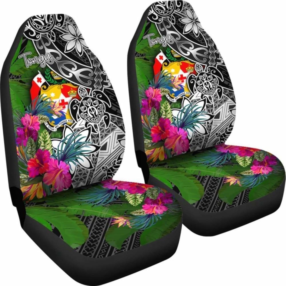 Tonga Car Seat Covers - Turtle Plumeria Banana Leaf - Amazing