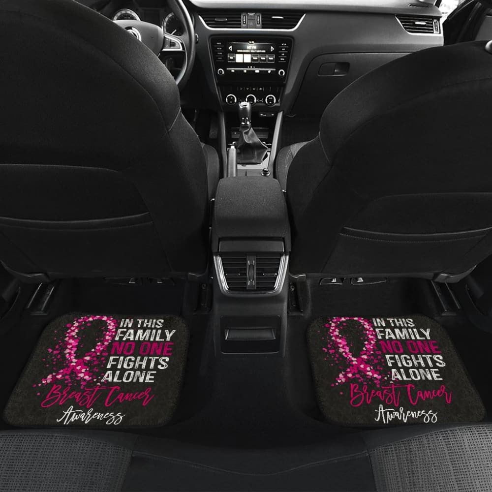 Breast Cancer No One Fights Alone Car Floor Mats