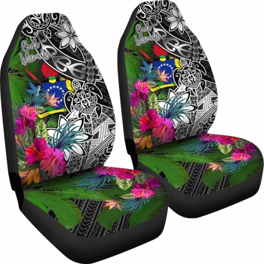Cook Islands Car Seat Covers - Turtle Plumeria Banana Leaf - Amazing