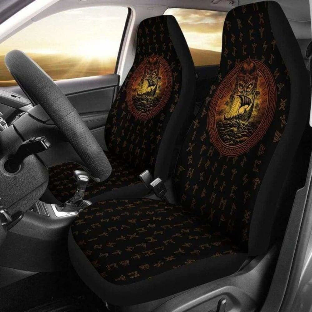 Viking Drakkar Longship Warrior Car Seat Covers
