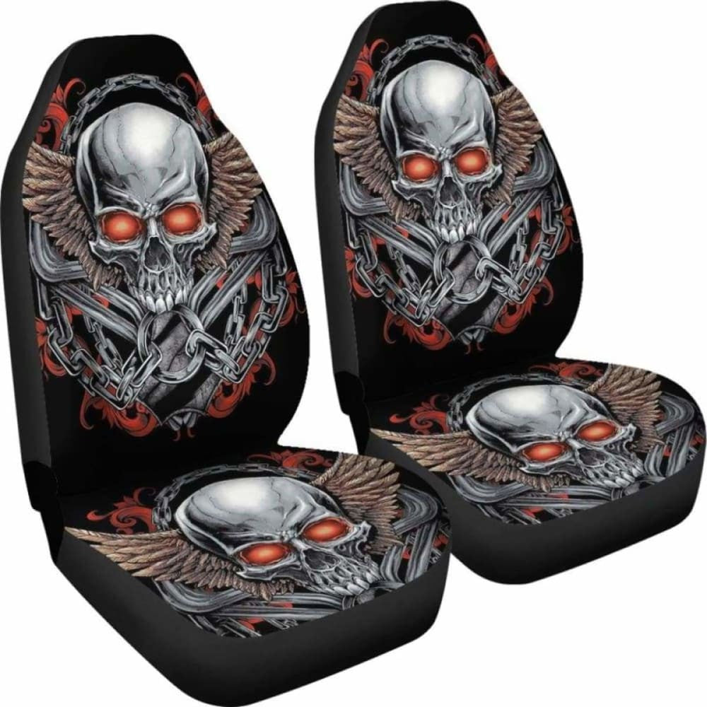Set Pcs Gothic Skull Car Seat Covers