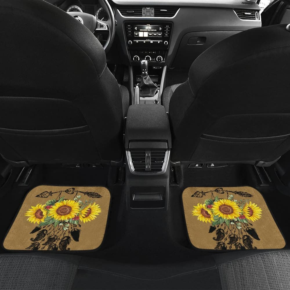 Sunflower Dreamcatcher Native Design Custom Car Floor Mats