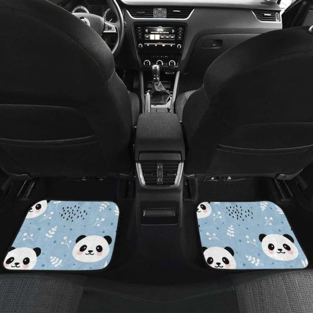 Cute Panda Pattern Front And Back Car Mats