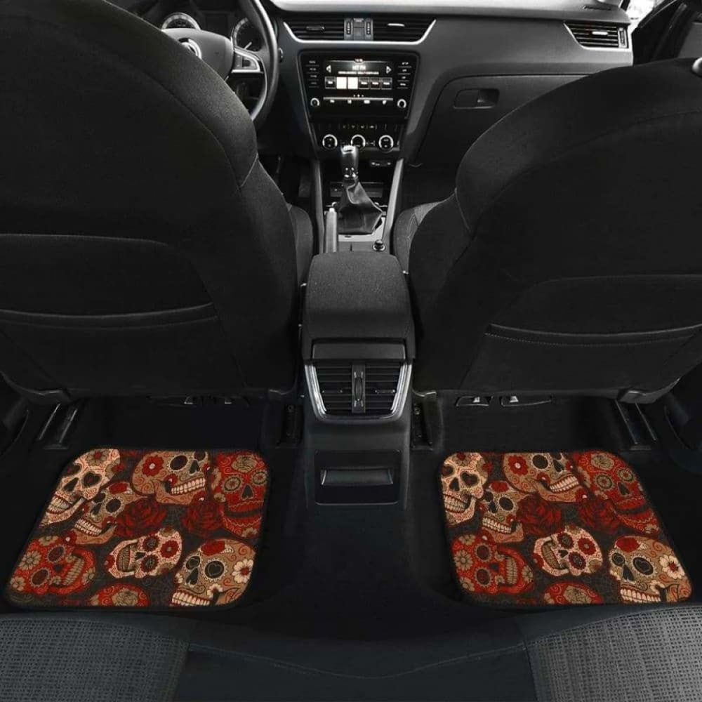 Set Of Pcs Sugar Skull Car Mats