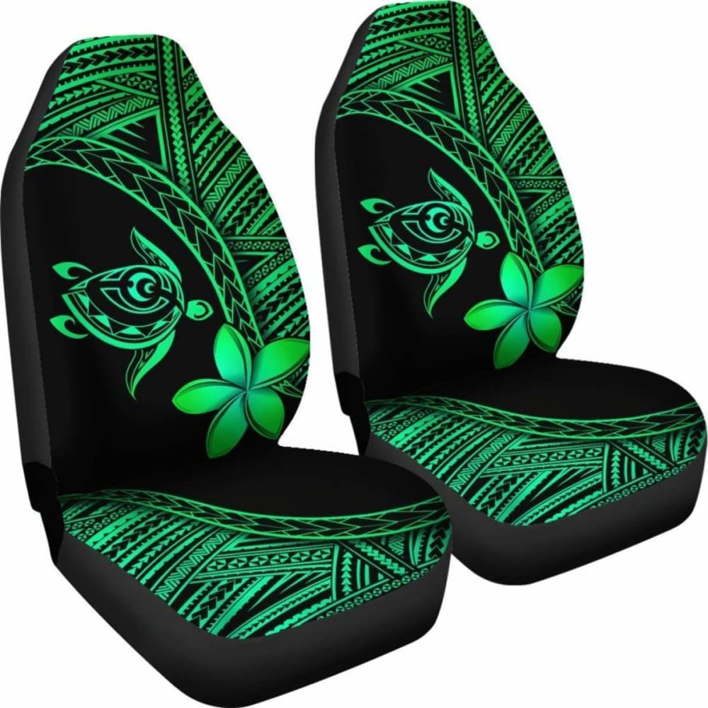 Alohawaii Car Seat Covers - Hawaii Turtle Plumeria Green - New