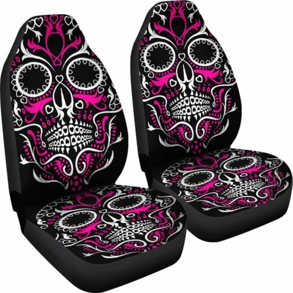 Set Seat Cover Sugar Skulls
