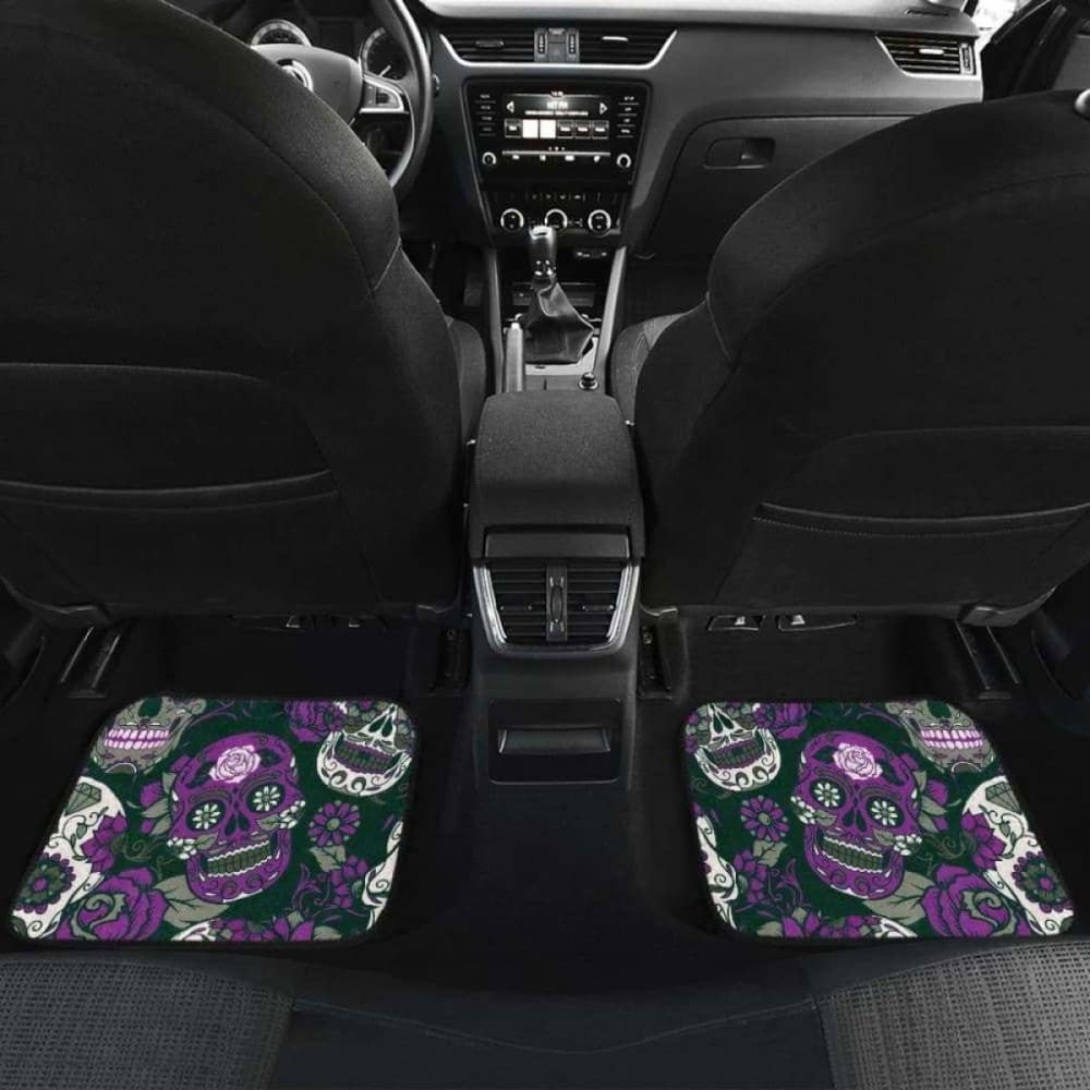 Gretta Skully Car Mats - Sugar Skull - Purple