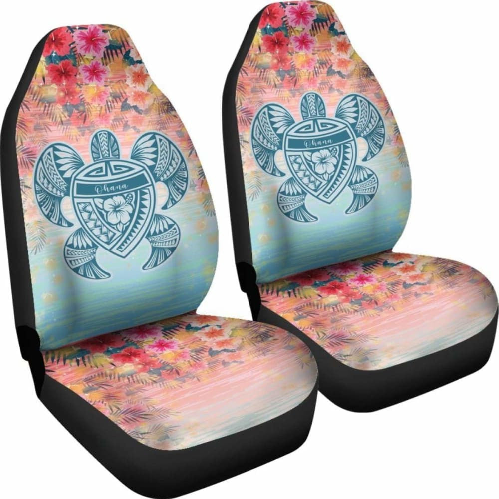 Hawaii Turtle Ohana Stary Night Hibiscus Car Set Cover - New - Awesome