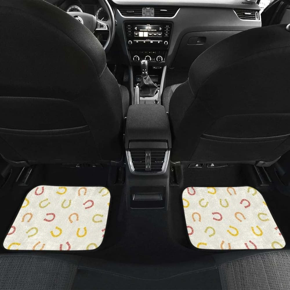 Horseshoes Pattern Print Design Front And Back Car Mats