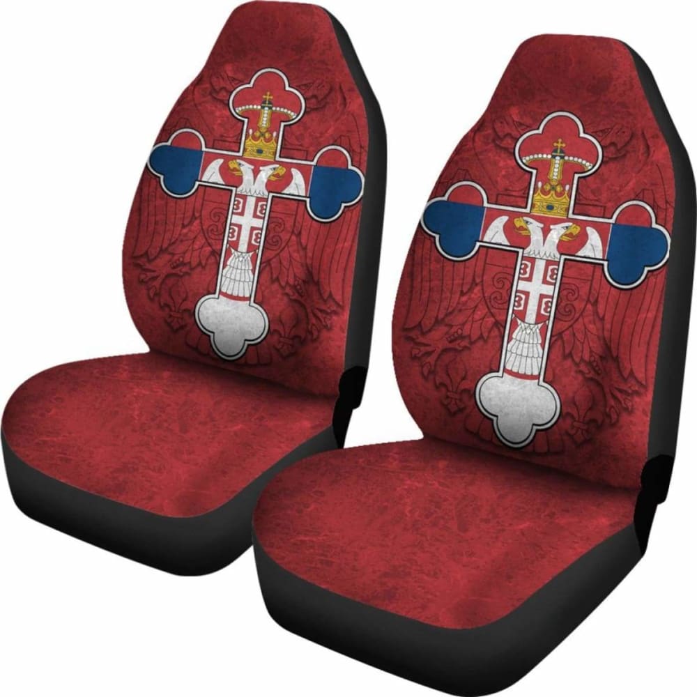 Serbian Cross Car Seat Covers Eagle