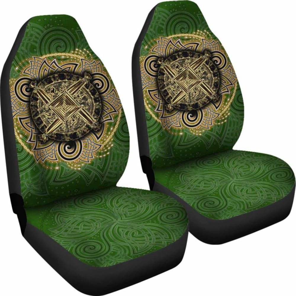 Celtic Car Seat Covers - Celtic Irish St Brigid'S Cross - Triple Spiral