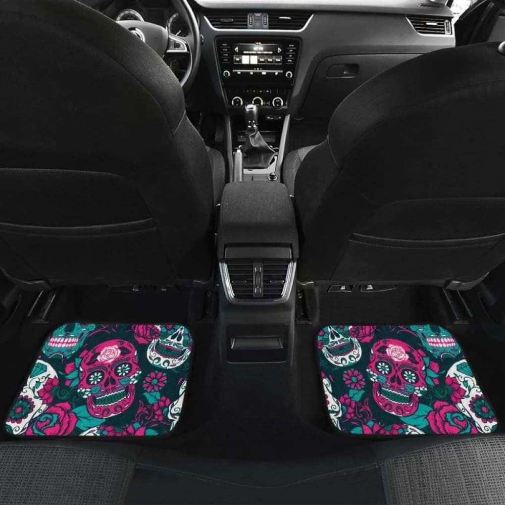 Gretta Skully Car Mats - Sugar Skull - Pinkish