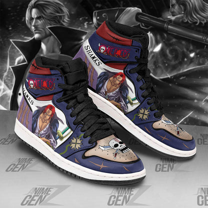One Piece Shanks Red Hair JD Sneakers Custom Anime Shoes