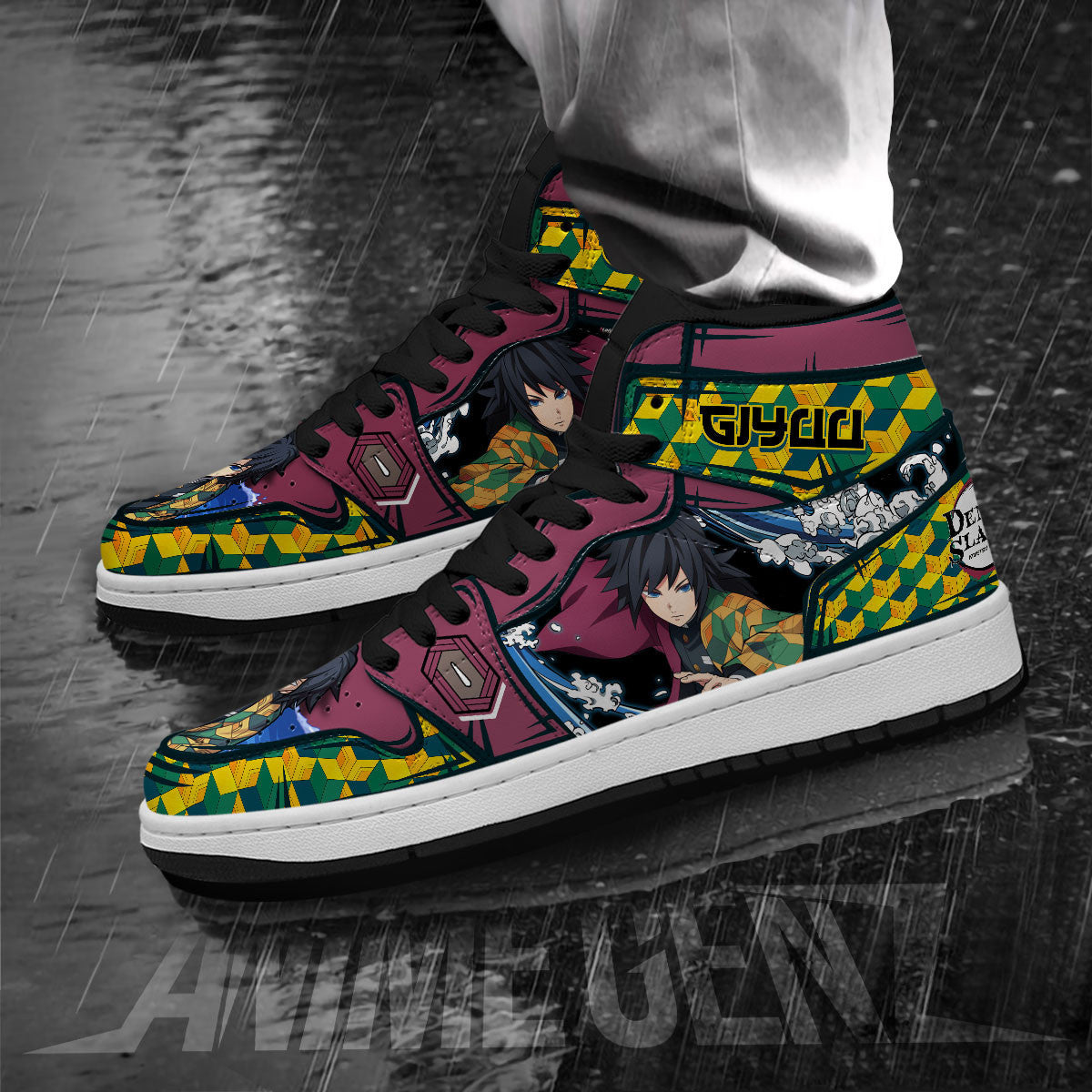 Demon Slayer JD Sneakers Tomioka Giyuu Custom Anime Shoes