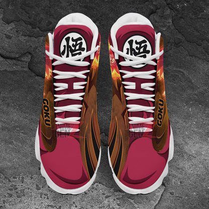 Dragon Ball Sneakers Goku God Air Jordan 13 Sneakers Custom Anime Shoes