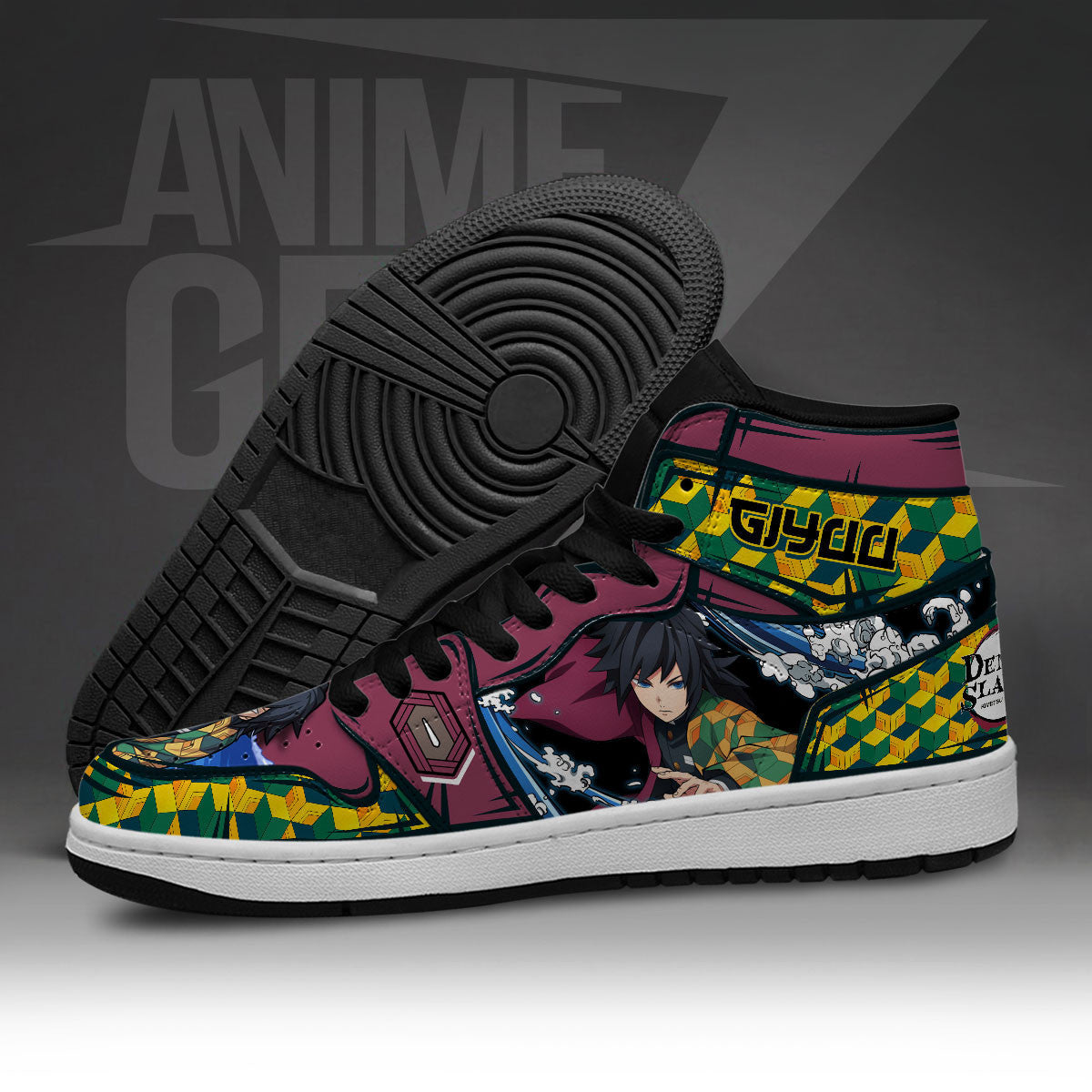 Demon Slayer JD Sneakers Tomioka Giyuu Custom Anime Shoes