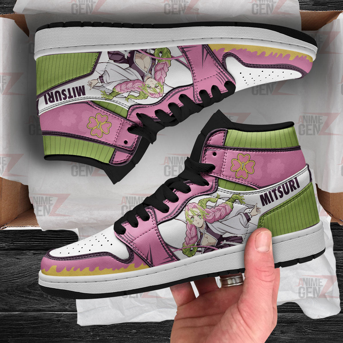 Demon Slayers Mitsuri Kanroji JD Sneakers Custom Anime Shoes