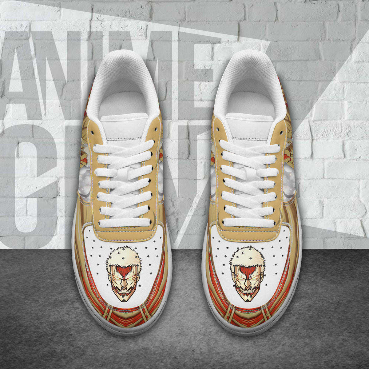 Attack On Titan Amored Titan Air Sneakers Custom Anime Shoes