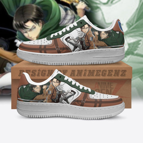 Attack On Titan Levi Ackermann Air Sneakers Custom Anime Shoes