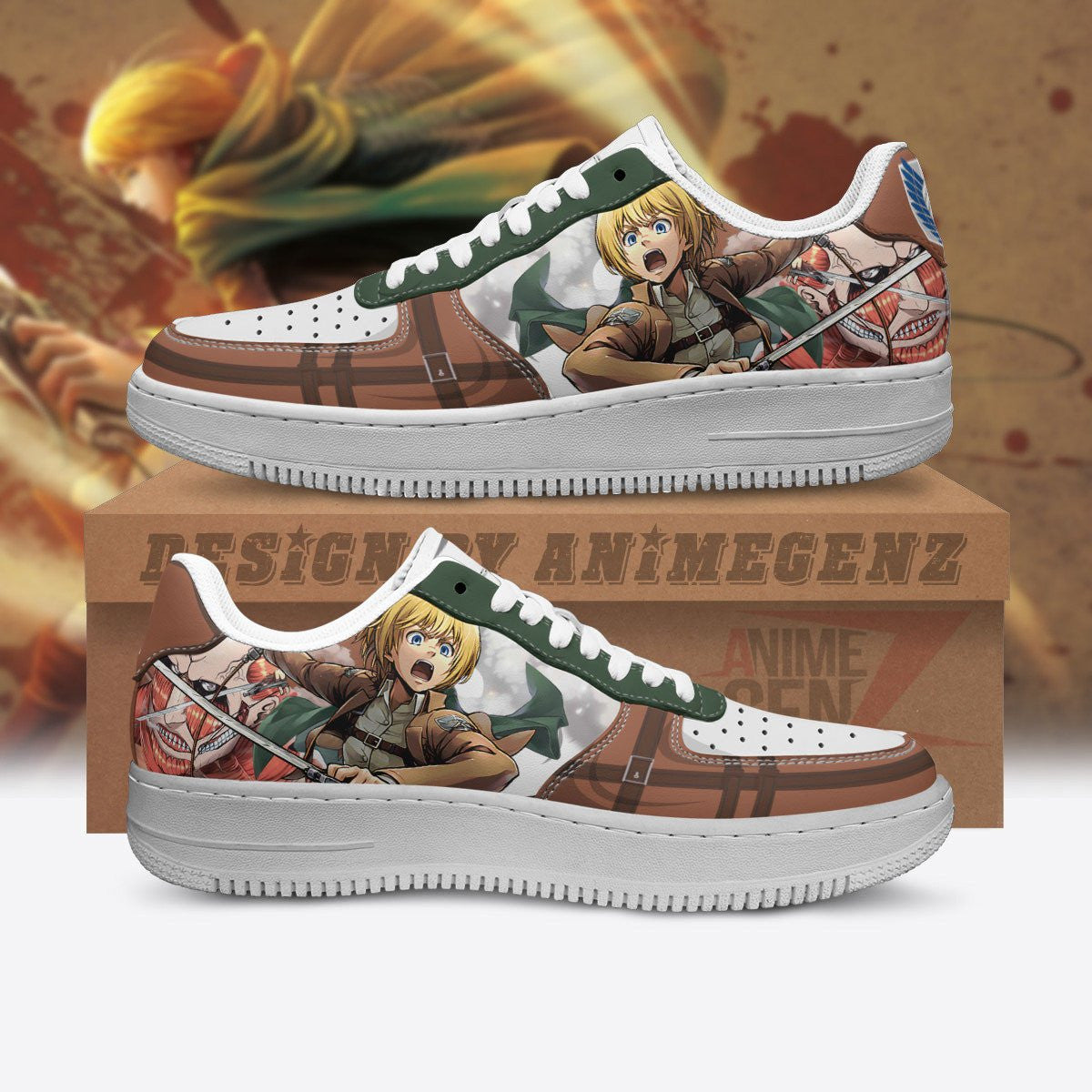 Attack On Titan Armin Arlert Air Sneakers Custom Anime Shoes