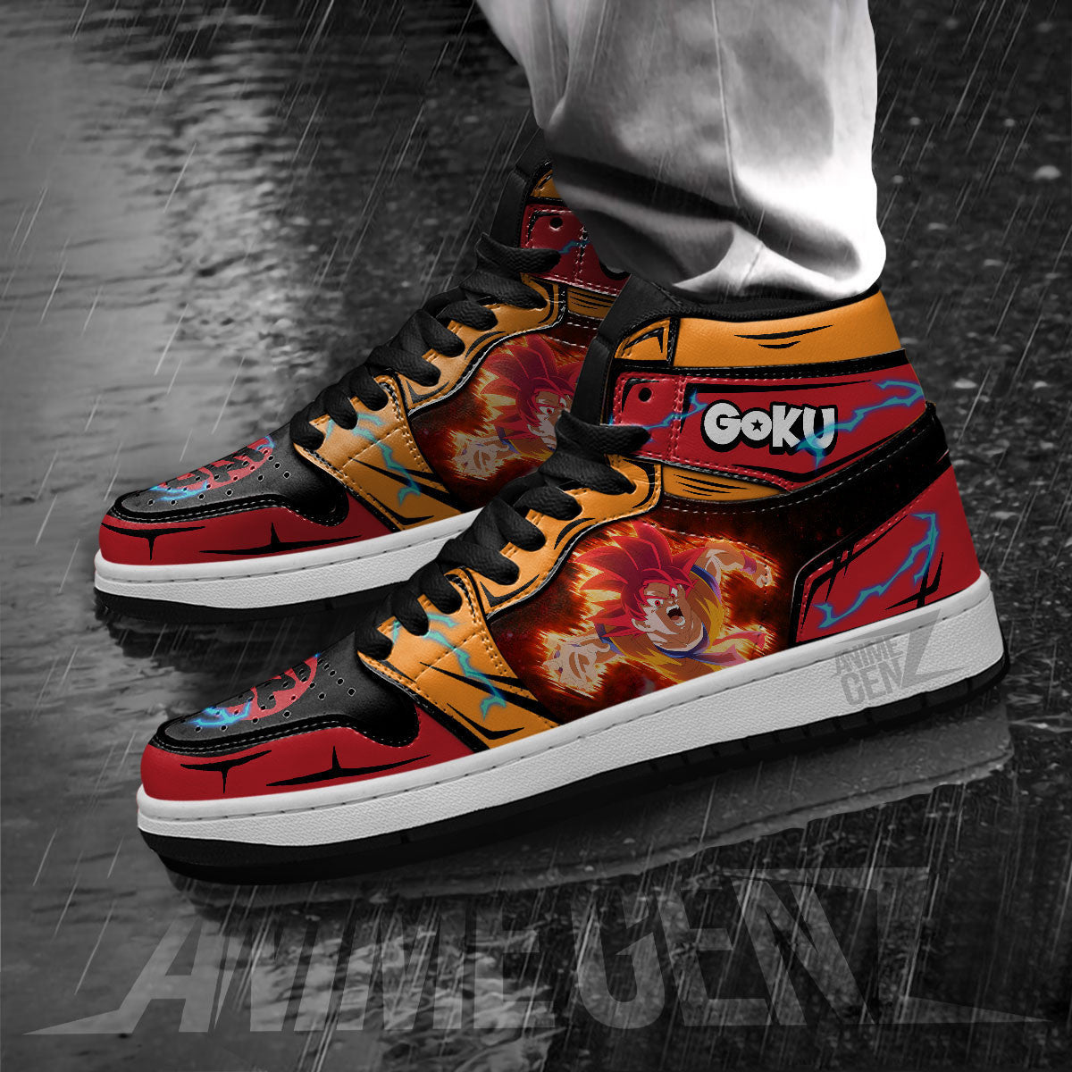 Dragon Ball Son Goku God JD Sneakers Custom Anime Shoes