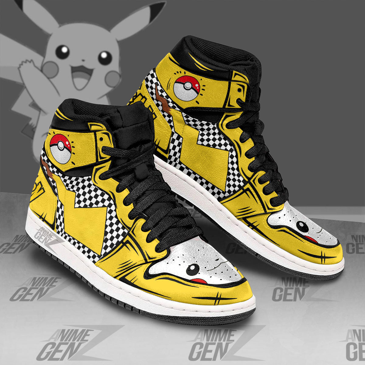 Pikachu JD Sneakers Custom Pokemon Anime Shoes