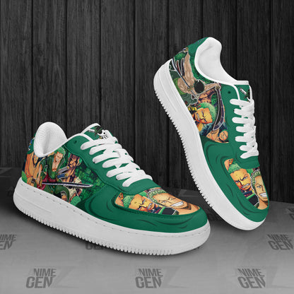 One Piece Roronoa Zoro Air Sneakers Custom Anime Shoes