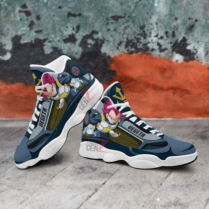 Dragon Ball Vegeta Super Saiyan God Air Jordan 13 Sneakers Custom Anime Shoes