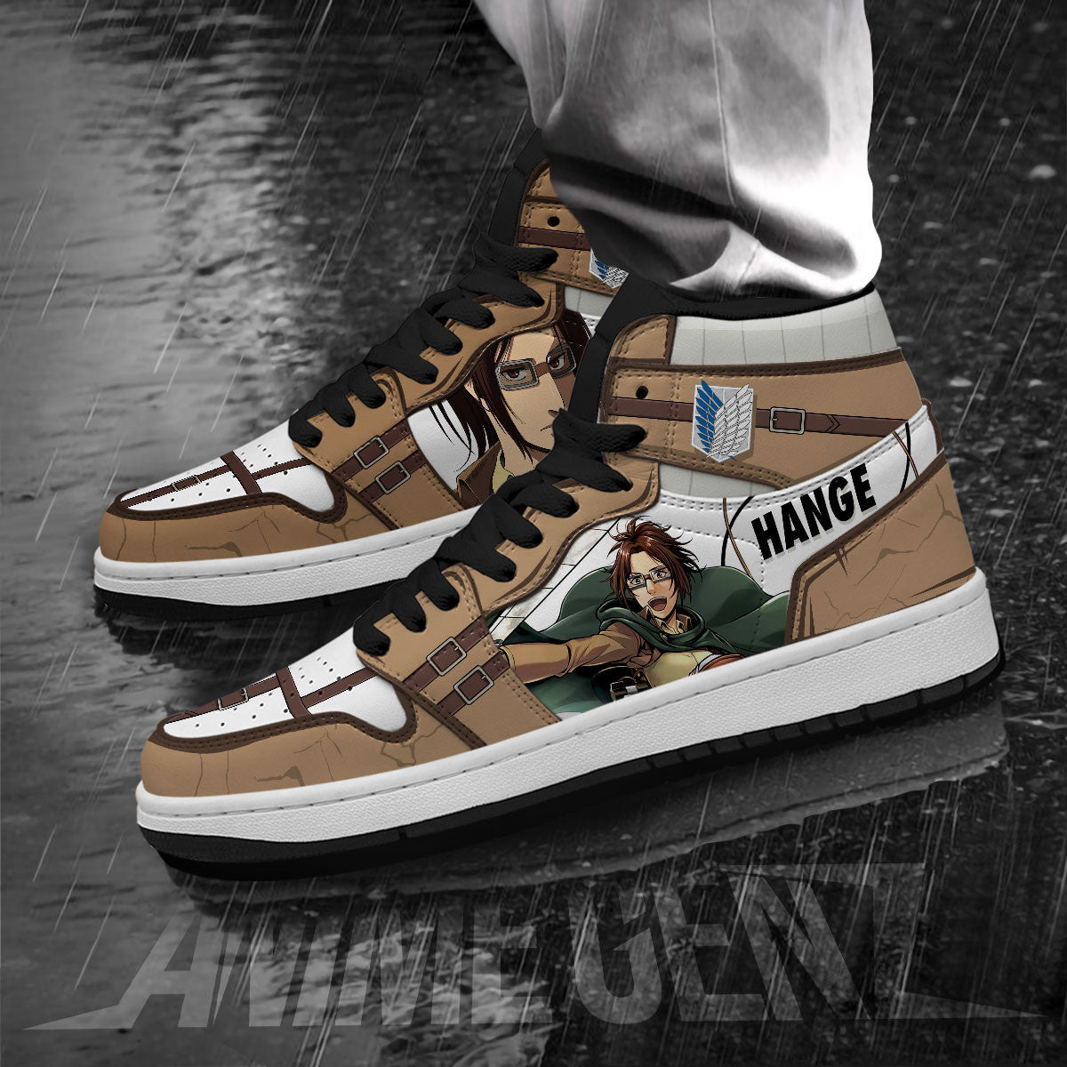 Attack On Titan JD Sneakers Hange Zoe Custom Anime Shoes