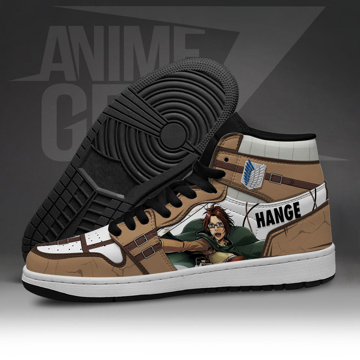 Attack On Titan JD Sneakers Hange Zoe Custom Anime Shoes
