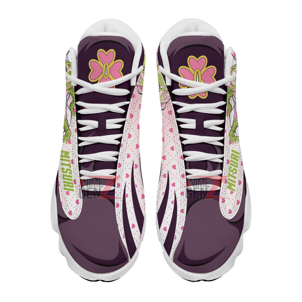 Demon Slayer Air JD13 Sneakers Mitsuri Kanroji Air Jordan 13 Custom Anime Shoes