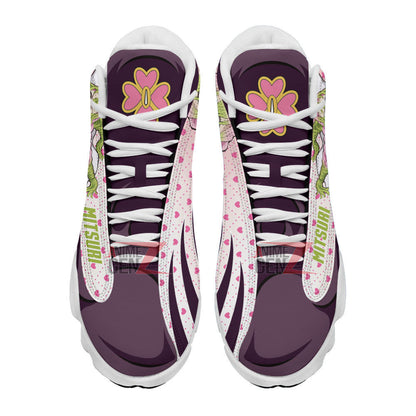 Demon Slayer Air JD13 Sneakers Mitsuri Kanroji Air Jordan 13 Custom Anime Shoes