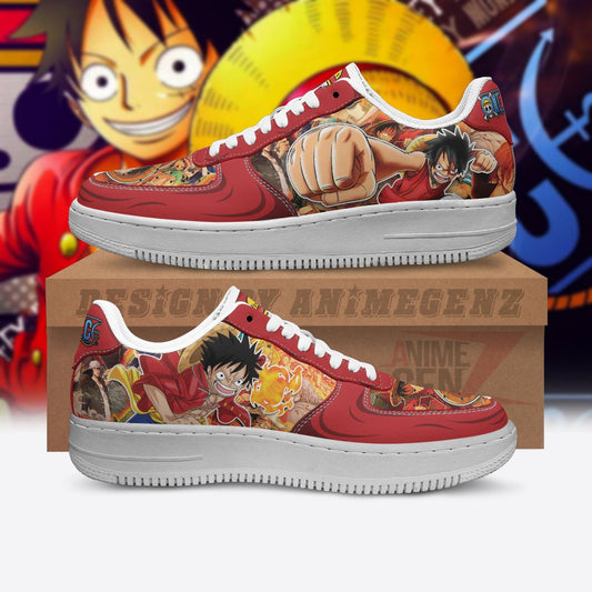 One Piece Lufffy Air Sneakers Custom Anime Shoes