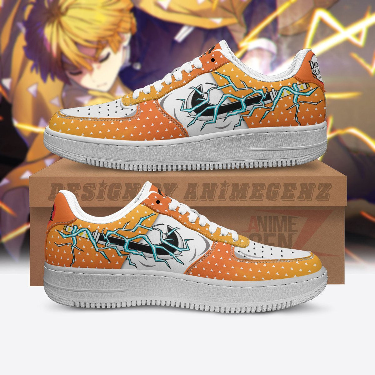 Demon Slayer Zenitsu Air Sneakers Custom Anime Shoes
