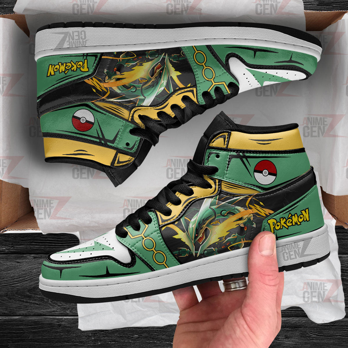 Pokemon Rayquaza JD Sneakers Custom Anime Shoes
