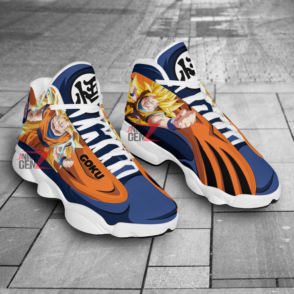 Dragon Ball Sneakers Goku Super Saiyan 3 Air Jordan 13 Custom Anime Shoes