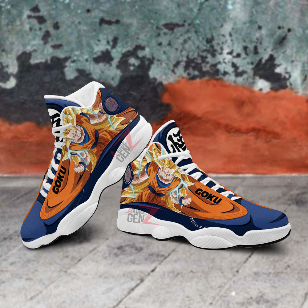 Dragon Ball Sneakers Goku Super Saiyan 3 Air Jordan 13 Custom Anime Shoes