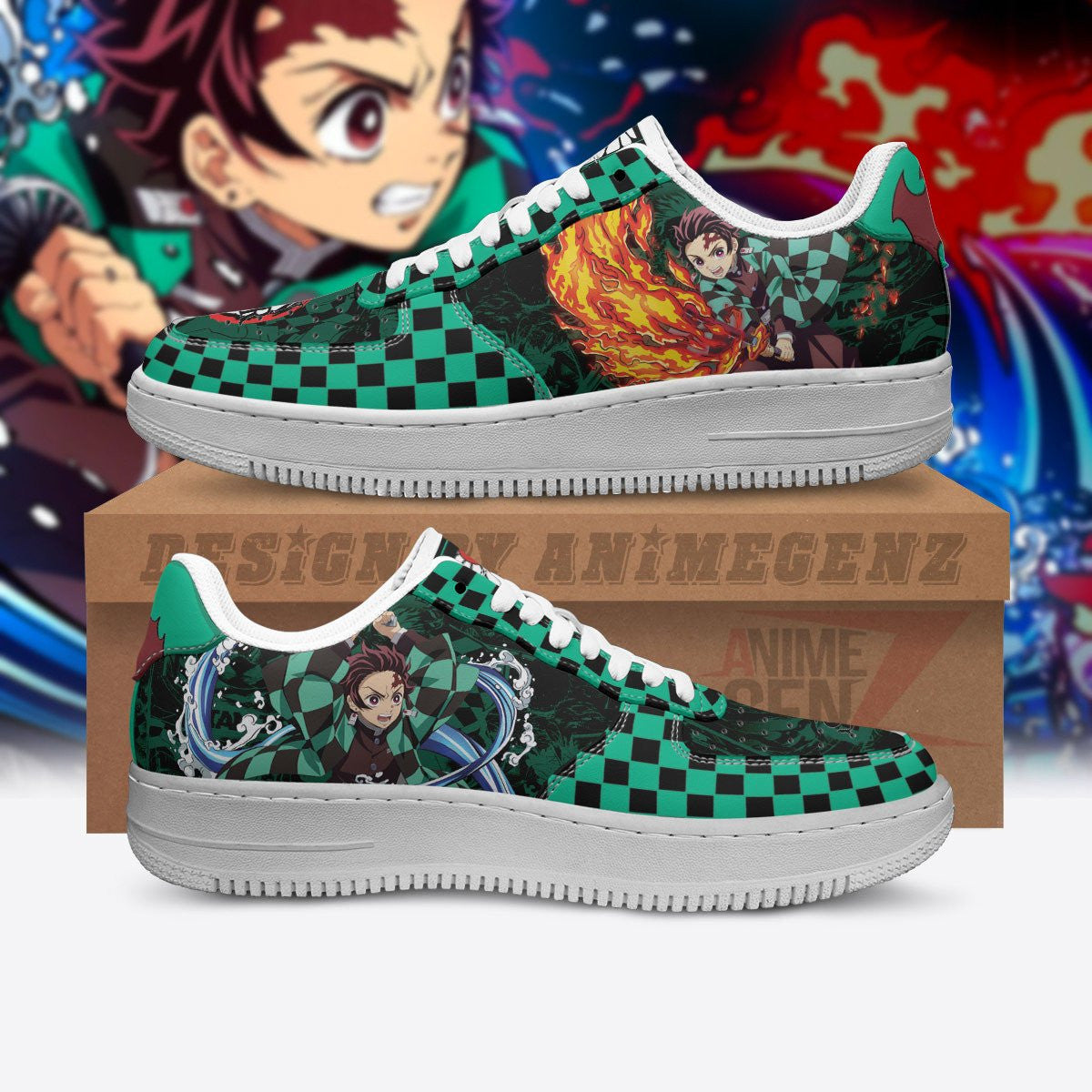 Demon Slayer Tajiro Air Sneakers Custom Anime Shoes