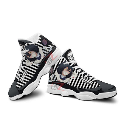 Demon Slayer JD 13 Sneakers Obanai Iguro Air Jordan 13 Custom Anime Shoes