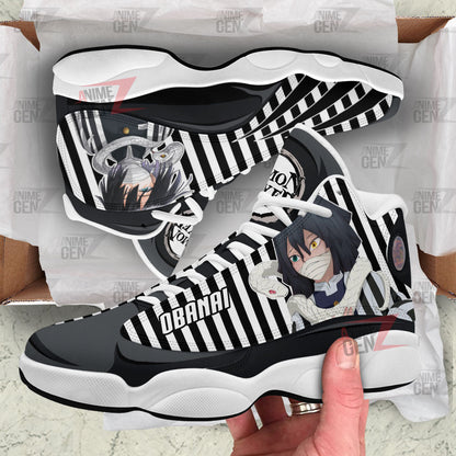 Demon Slayer JD 13 Sneakers Obanai Iguro Air Jordan 13 Custom Anime Shoes
