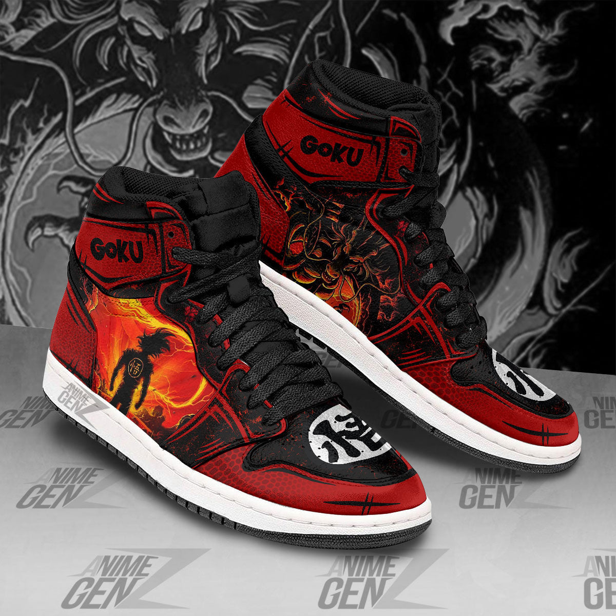 Dragon Ball Son Goku Shenron Dragon JD Sneakers Custom Anime Shoes