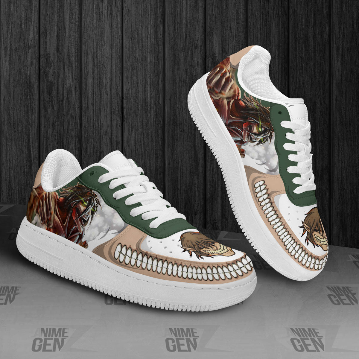 Attack On Titan Attack Titan Air Sneakers Custom Anime Shoes