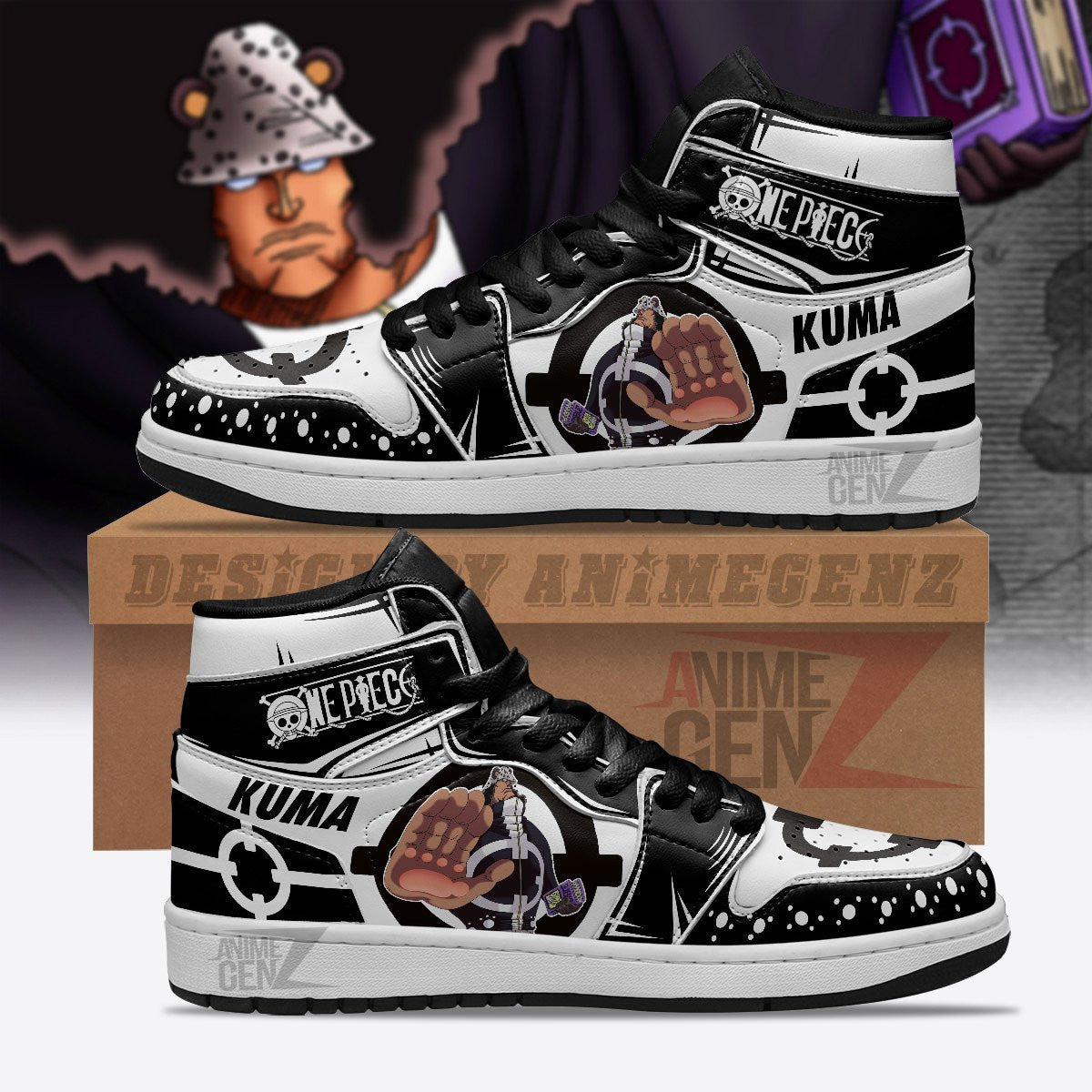 One Piece Bartholomew Kuma JD Sneakers Custom Anime Shoes
