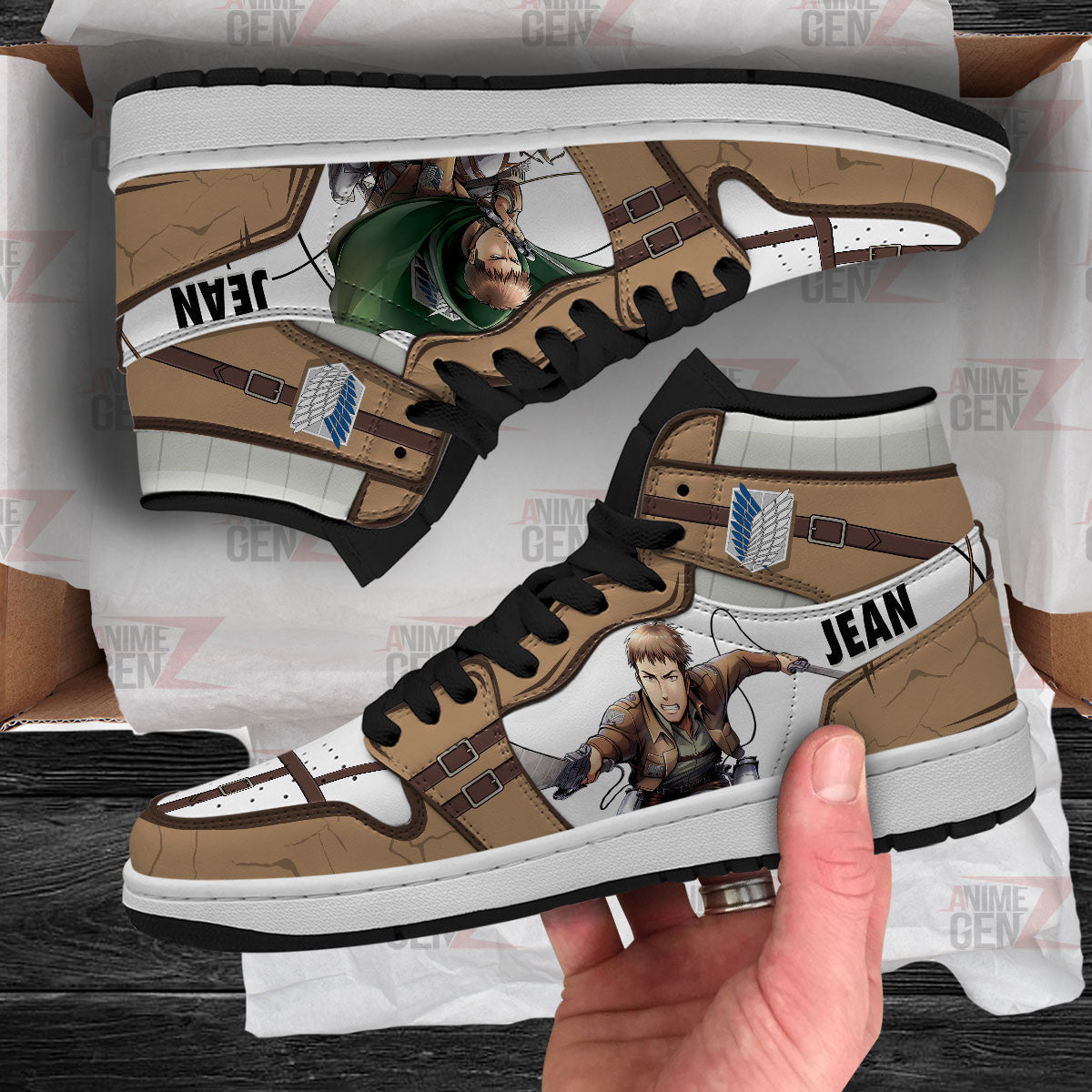 Attack On Titan JD Sneakers Jean Kristein Custom Anime Shoes