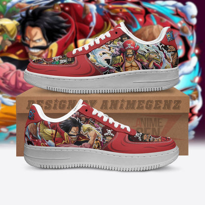 One Piece Gol D Roger Air Sneakers Custom Anime Shoes