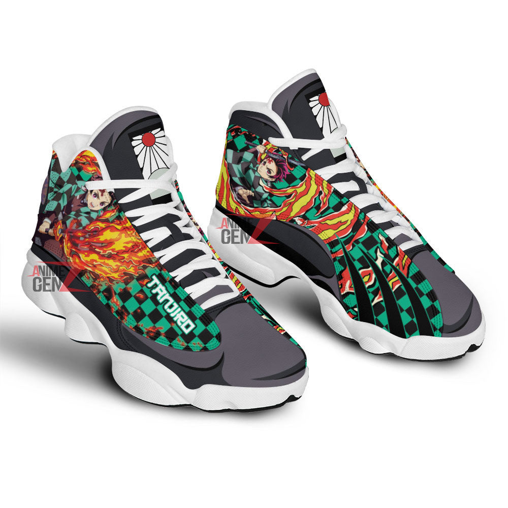 Demon Slayer JD13 Sneakers Kamando Tanjiro Sun Breathing Custom Anime Shoes